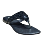 Midnight Sparkle Embellished Toe-Post Sandal - Image 3