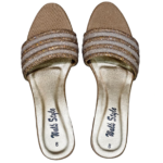 Glimmering Block Heel Mules