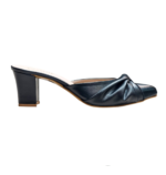 Elegant Knotted Pointed-Toe Block Heel Mules - Image 2